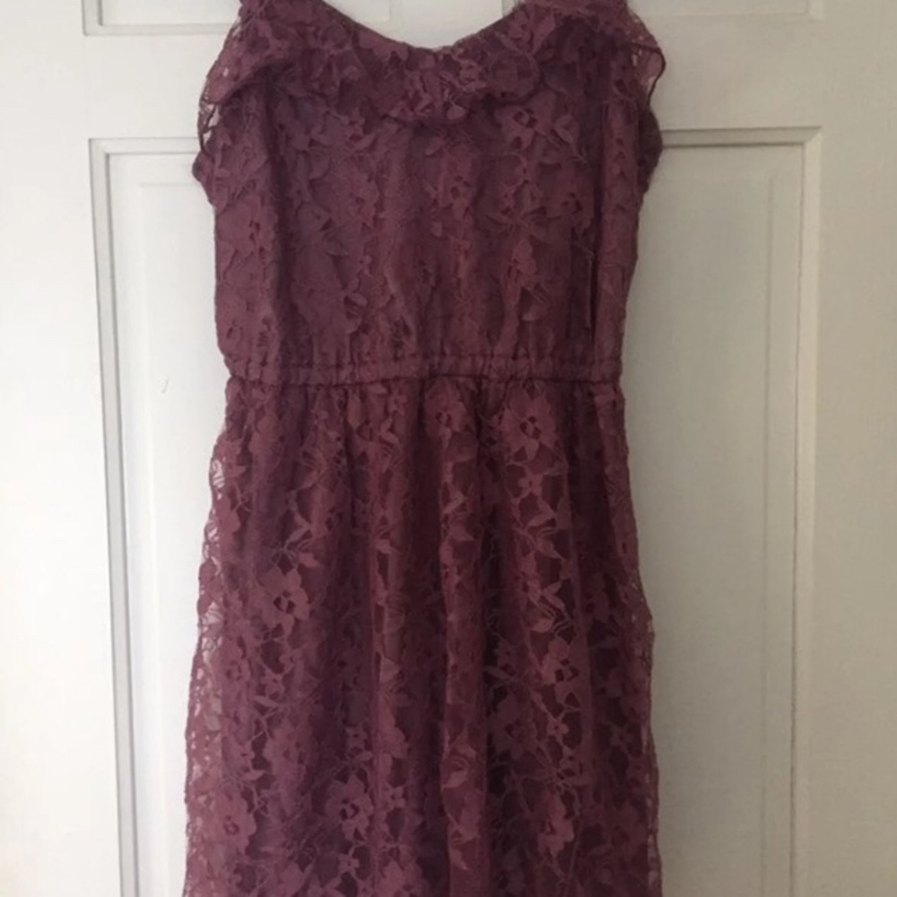 Purple lace dress